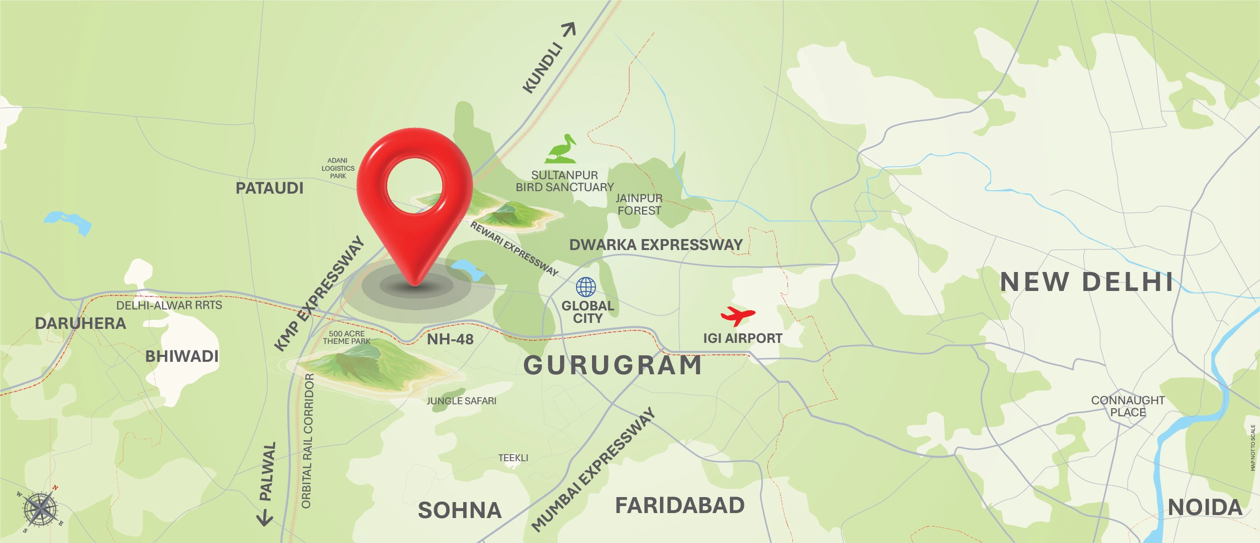 M3M Forestia West Manesar Location Map