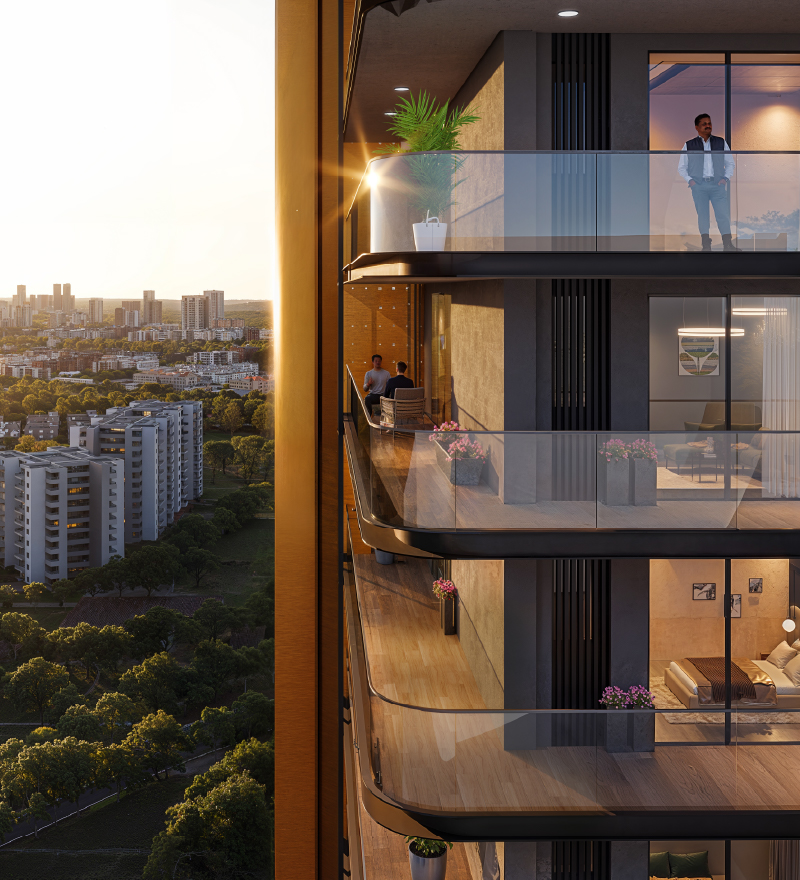 Wrap-around Balcony Views