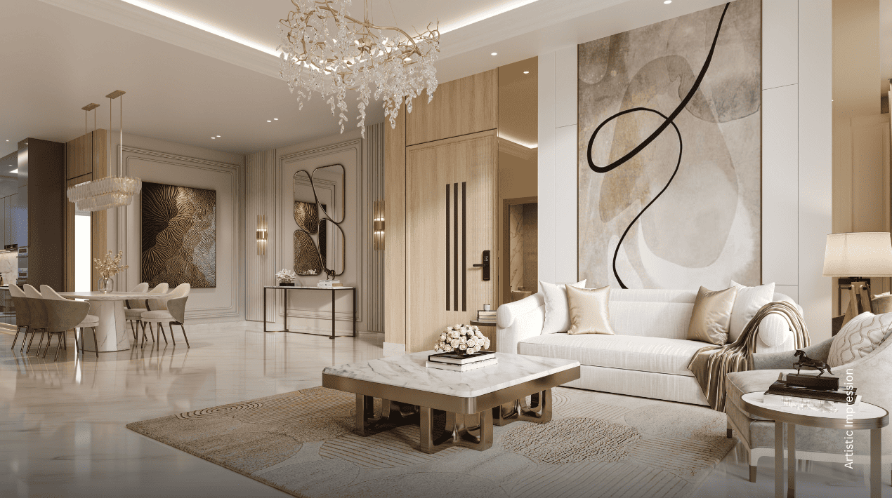 Formal 3 BHK Living Room Suite