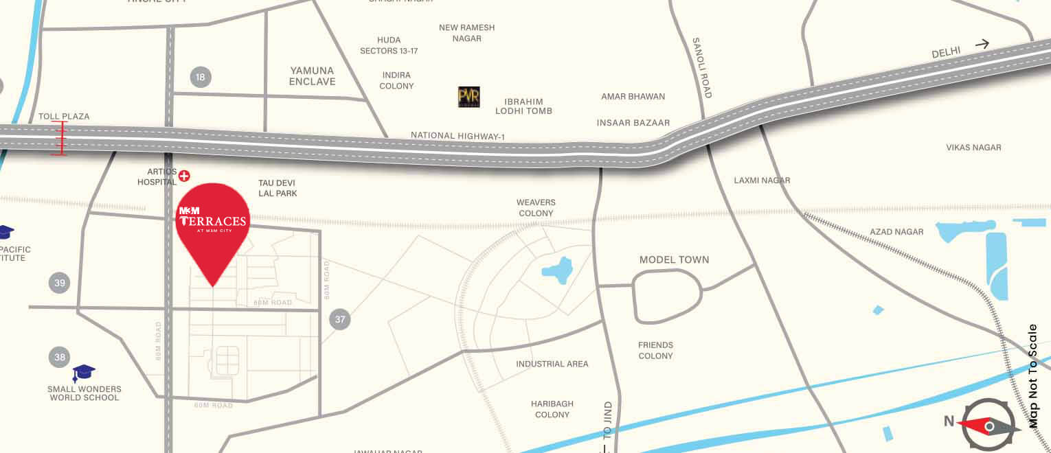 M3M Terraces Panipat Location Map
